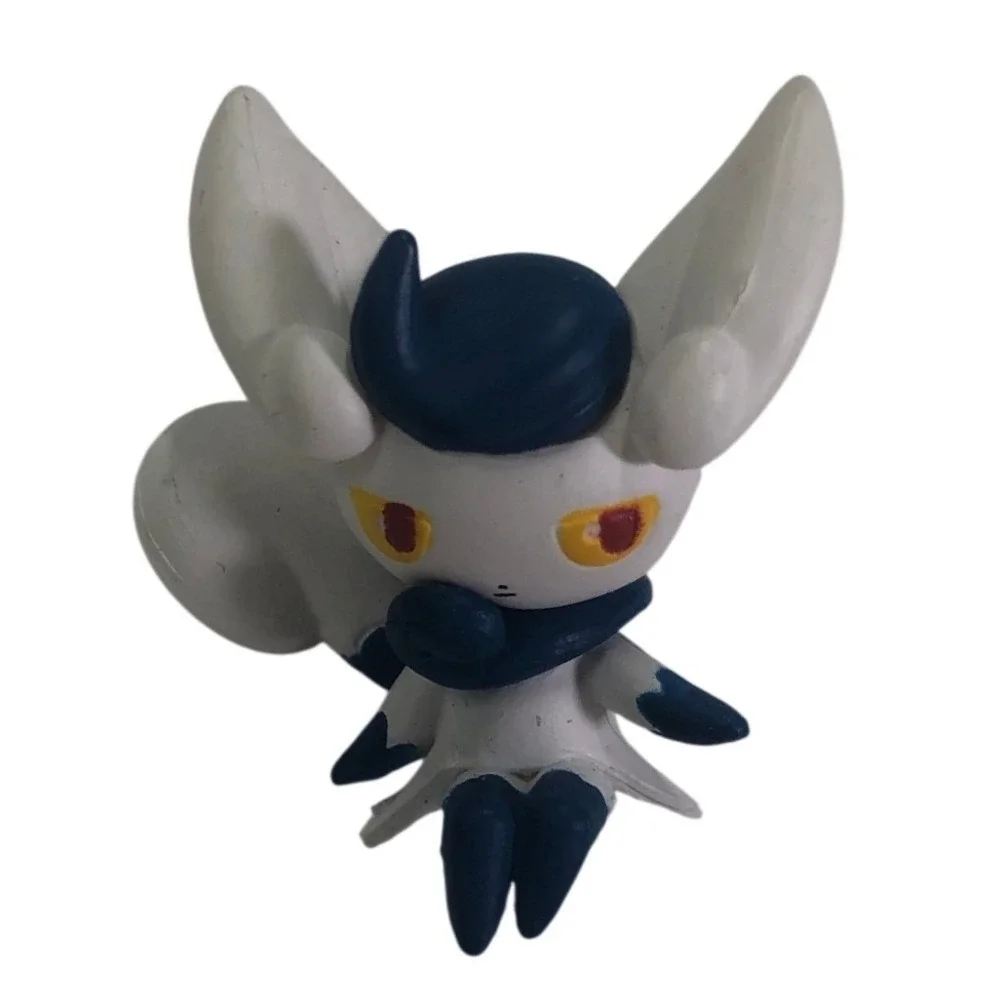 Nintendo Pokemon Meowstic Male Mini Figure White Navy Blue Psychic Toy 1.5 Inch